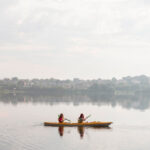 Canoeing on Lake Mutanda